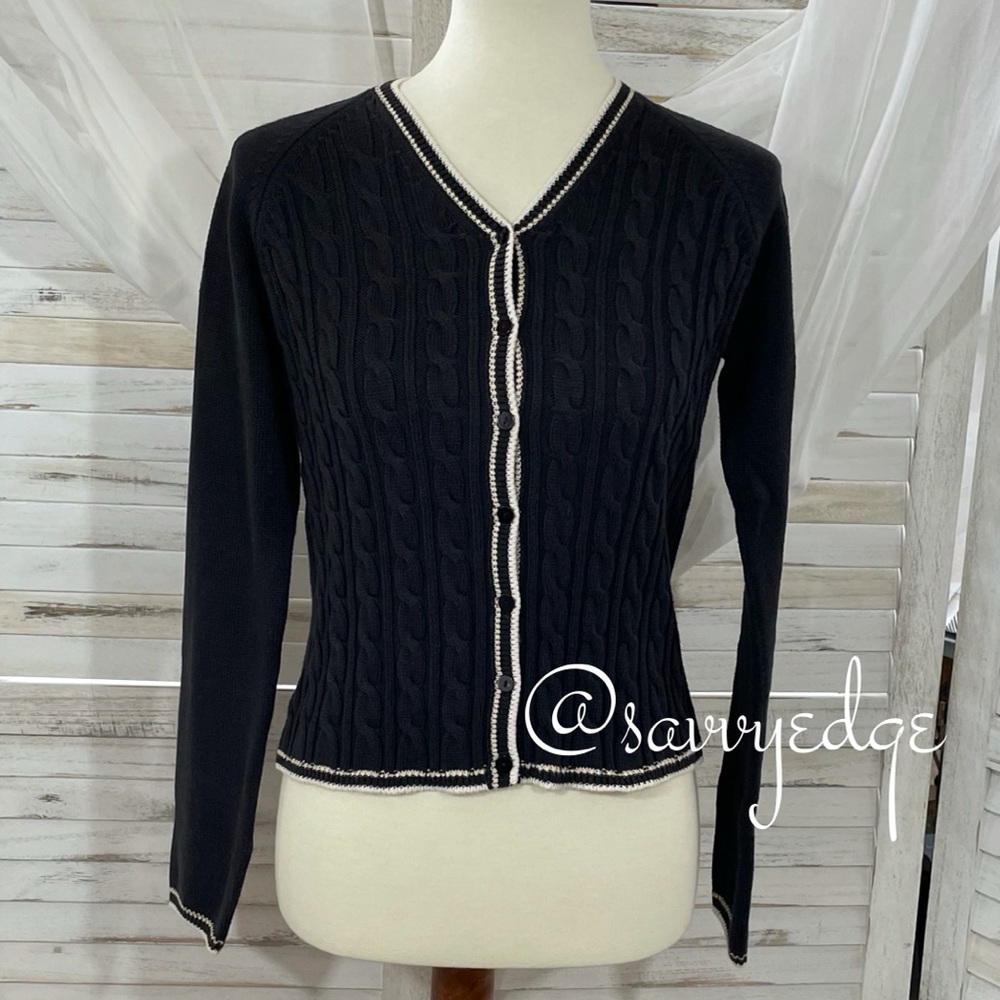 Shu Shu Cable Knit Cardigan